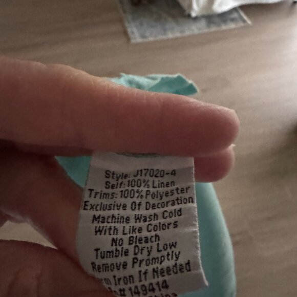 Johnny Was Embroidered Linen Turquoise Tunic Size XL - Picture 5 of 5